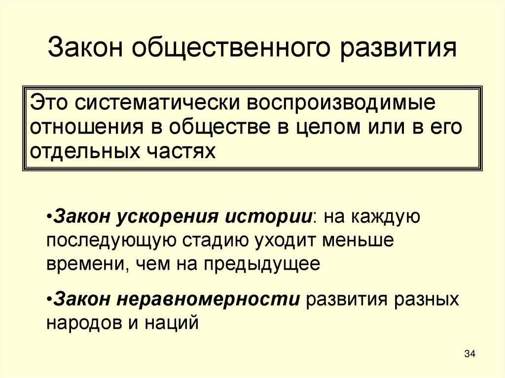 Закон общественного развития