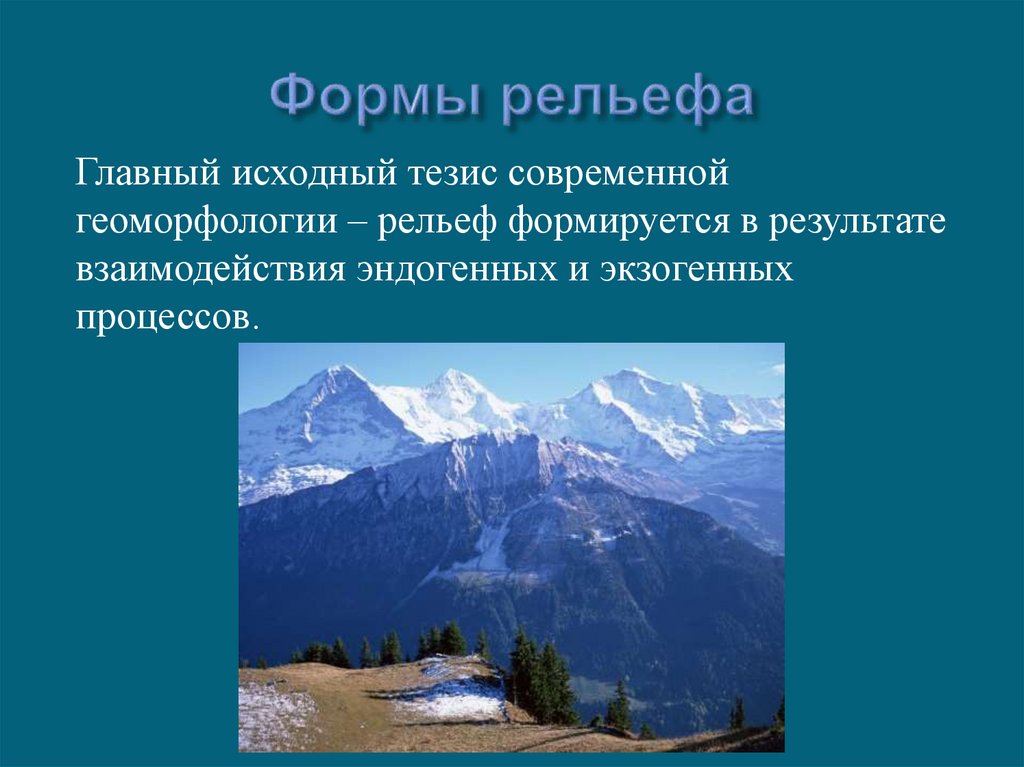 Формы рельефа