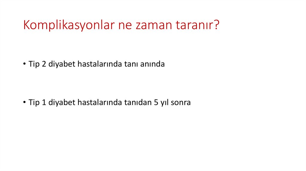 Diyabetin komplikasyonları