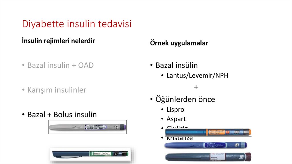 Diyabette insulin tedavisi
