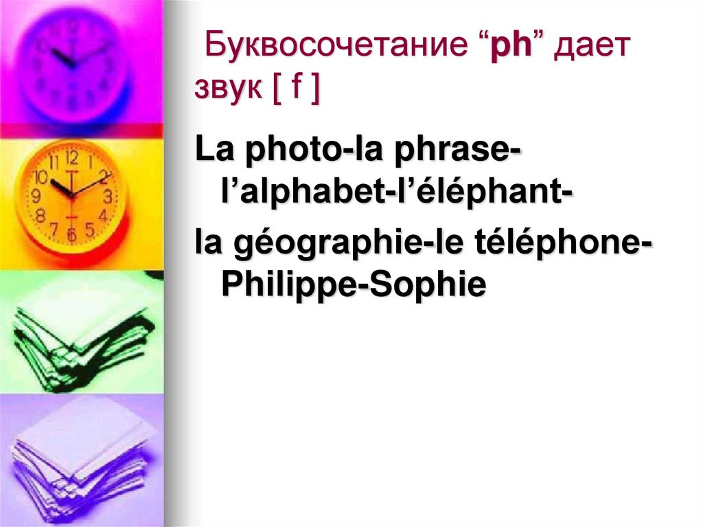  Буквосочетание “ph” дает звук [ f ]