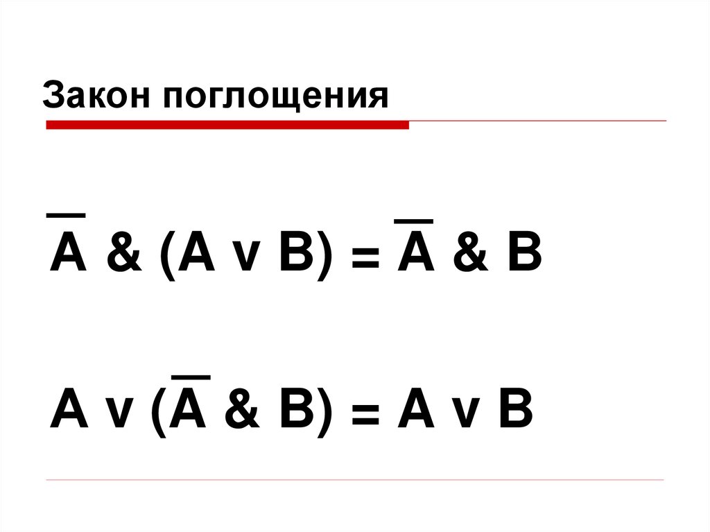 Закон поглощения