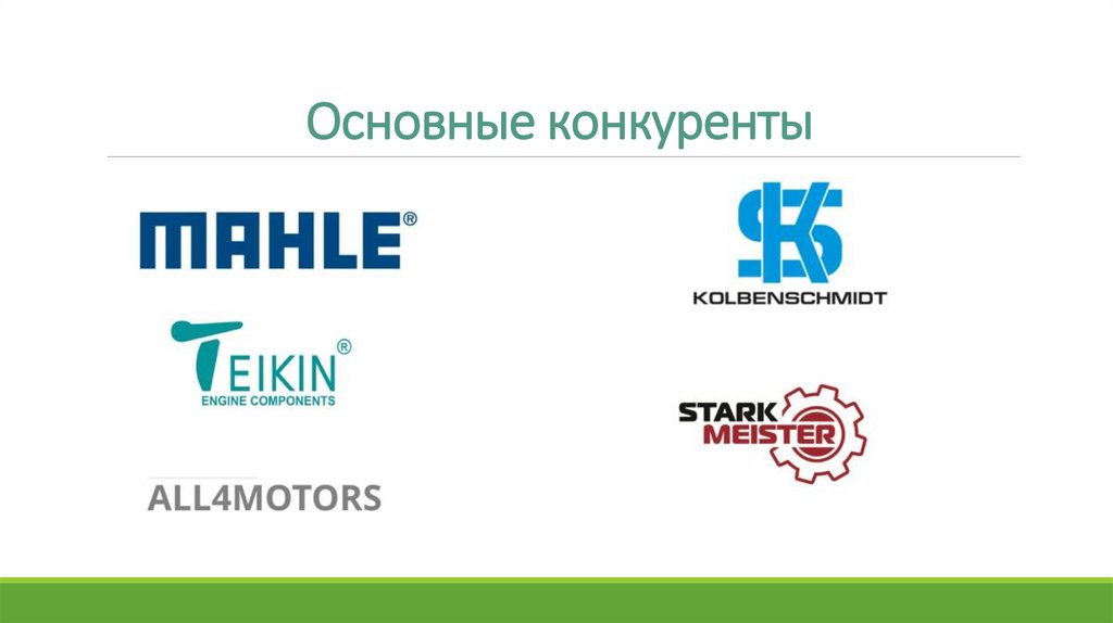 Основные конкуренты