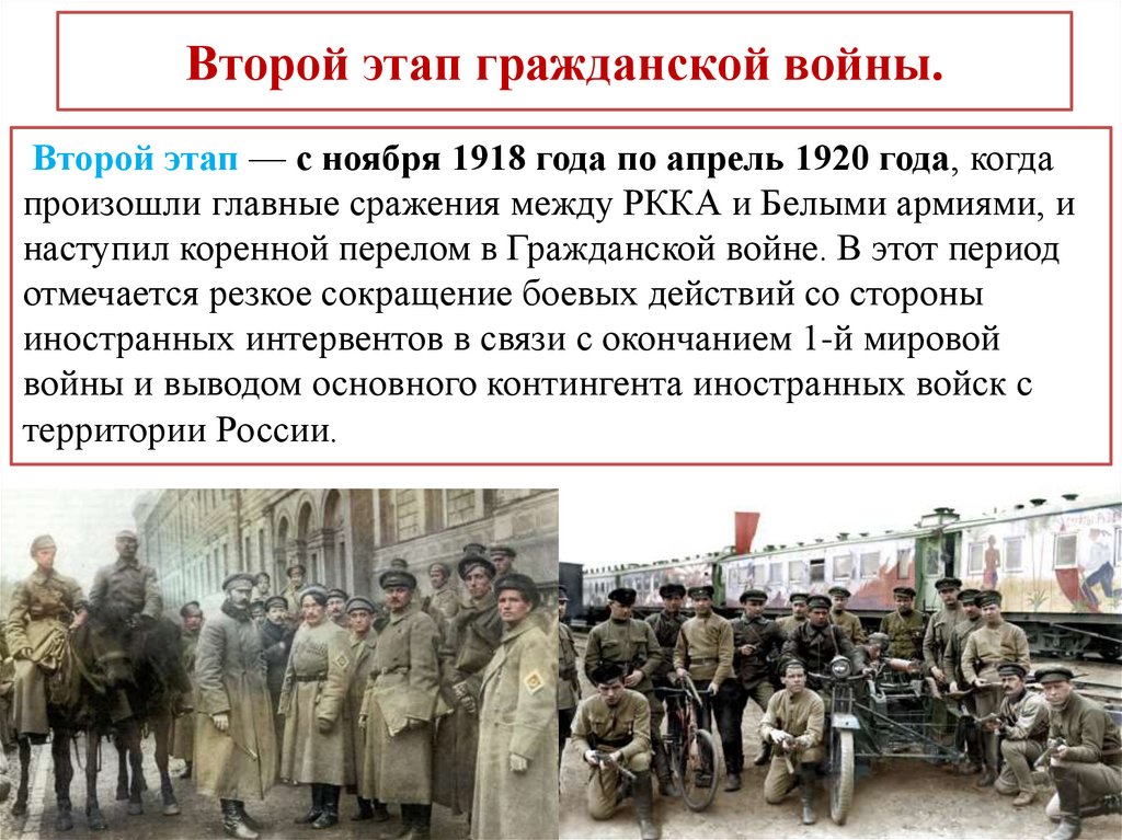 Второй этап гражданской войны.