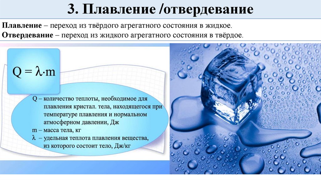 3. Плавление /отвердевание