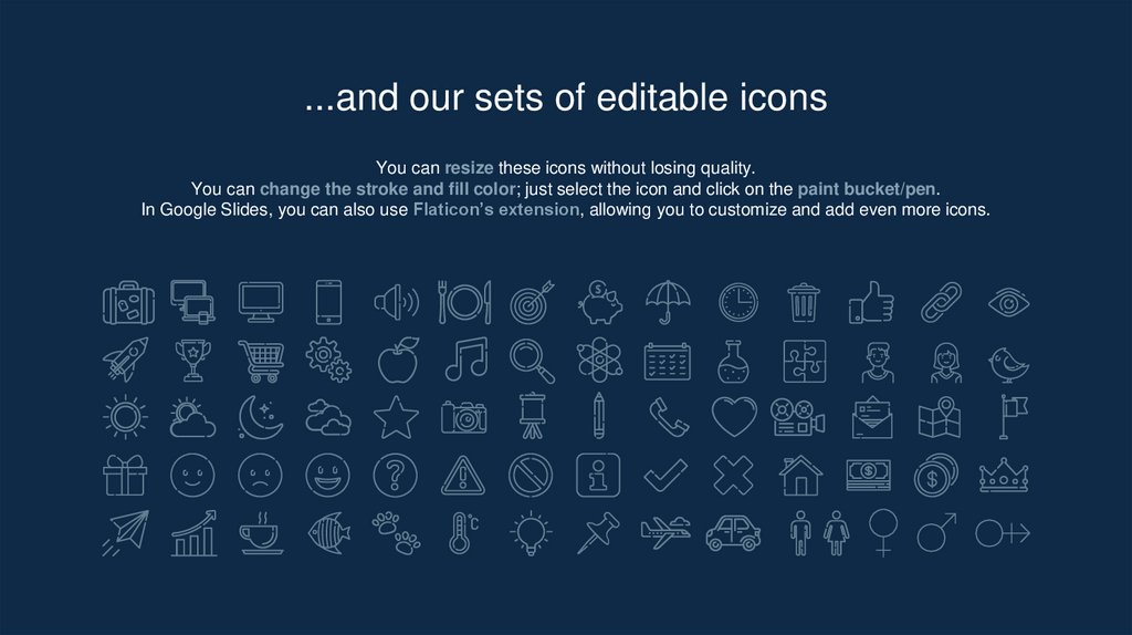 ...and our sets of editable icons