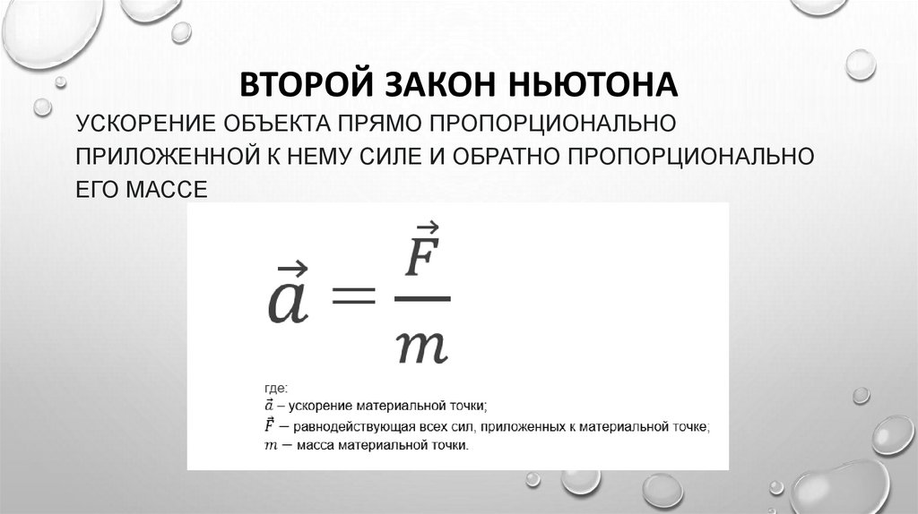 Второй закон ньютона