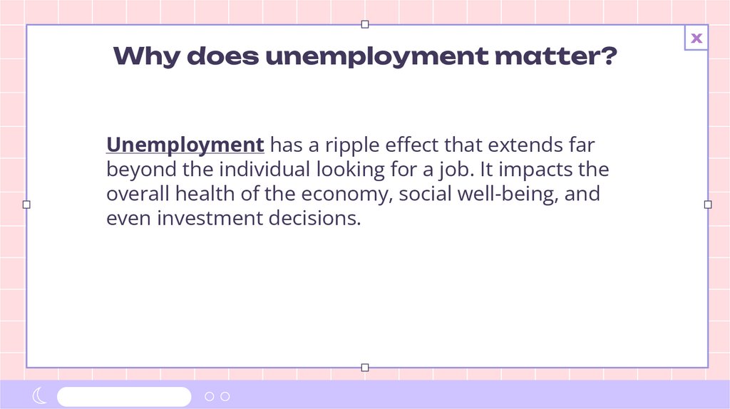 Why does unemployment matter?