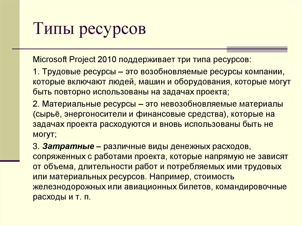 Типы ресурсов