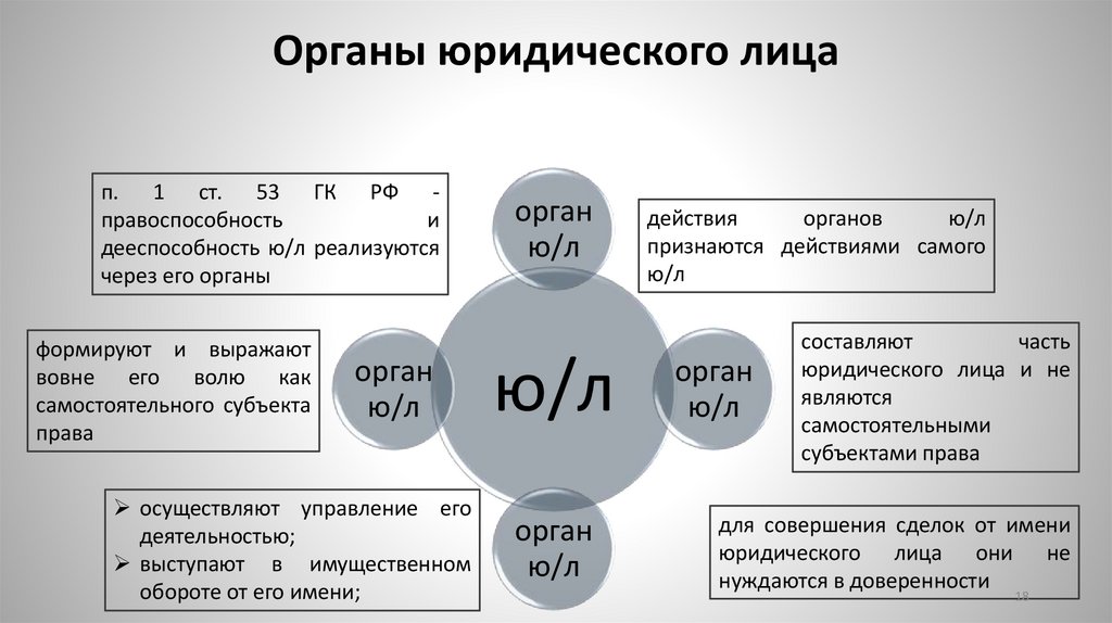 Органы юридического лица