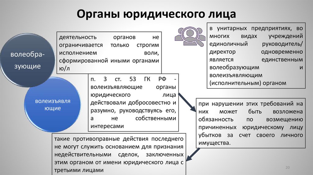 Органы юридического лица