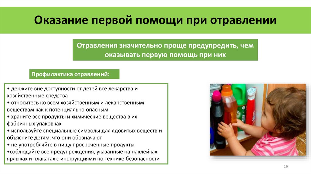 Оказание первой помощи при отравлении