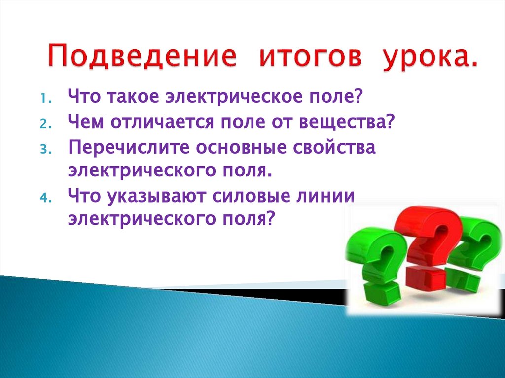 Подведение итогов урока.