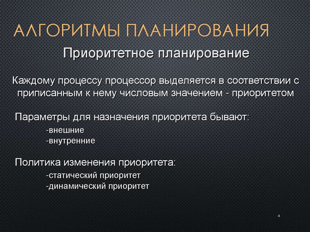 Алгоритмы планирования