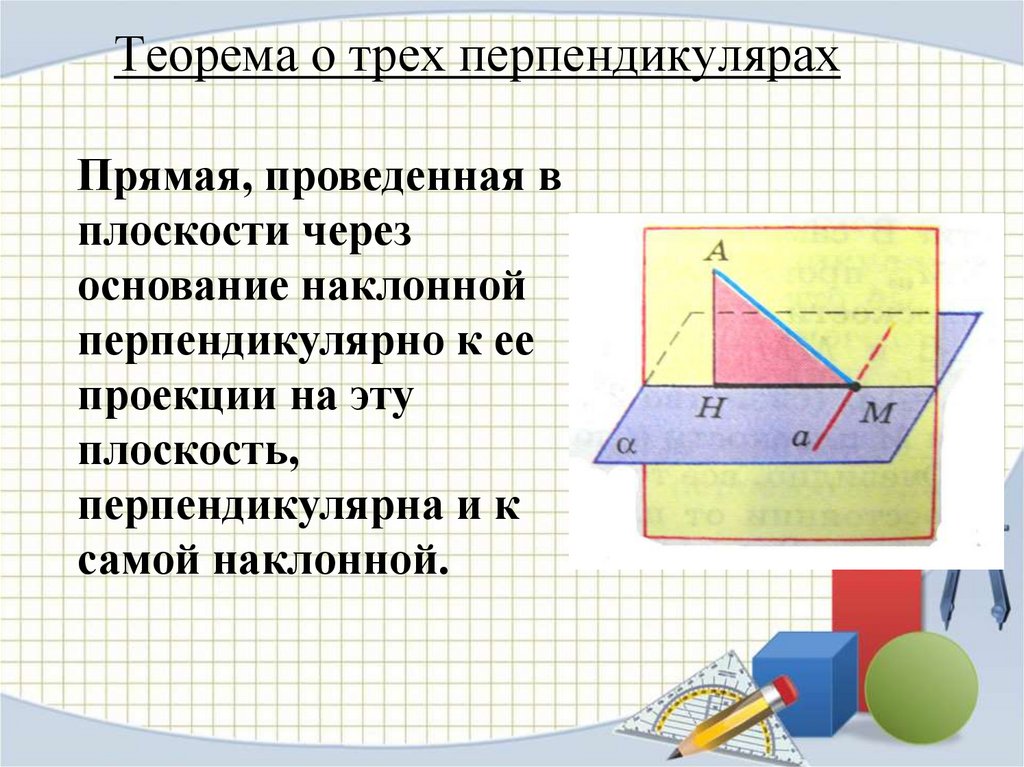 Теорема о трех перпендикулярах