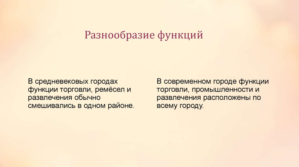 Разнообразие функций