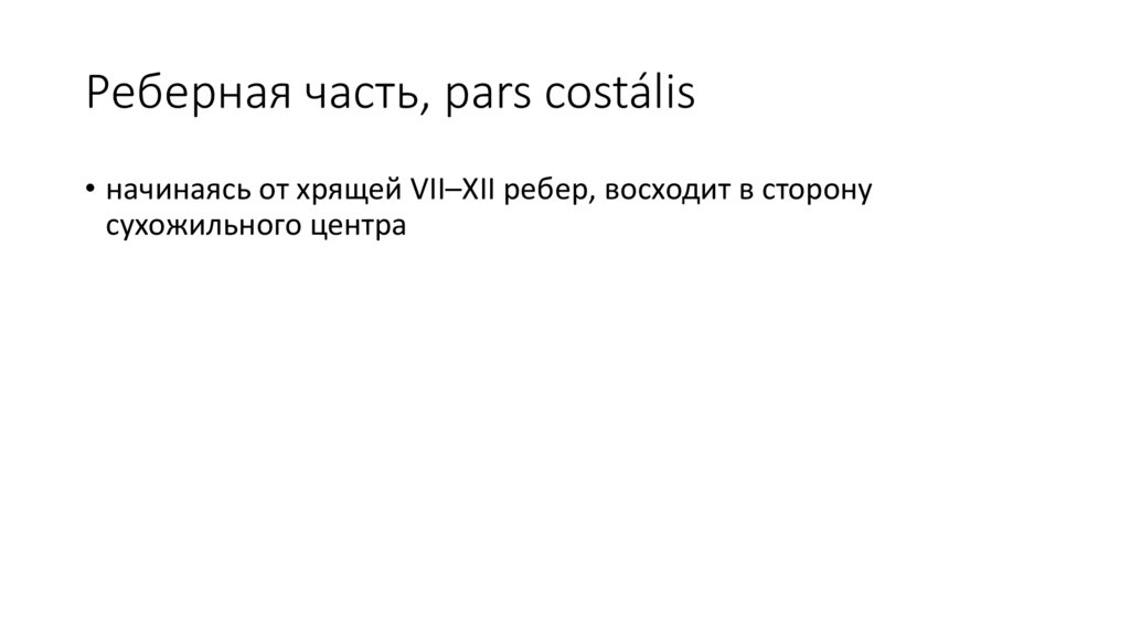 Реберная часть, pars costális