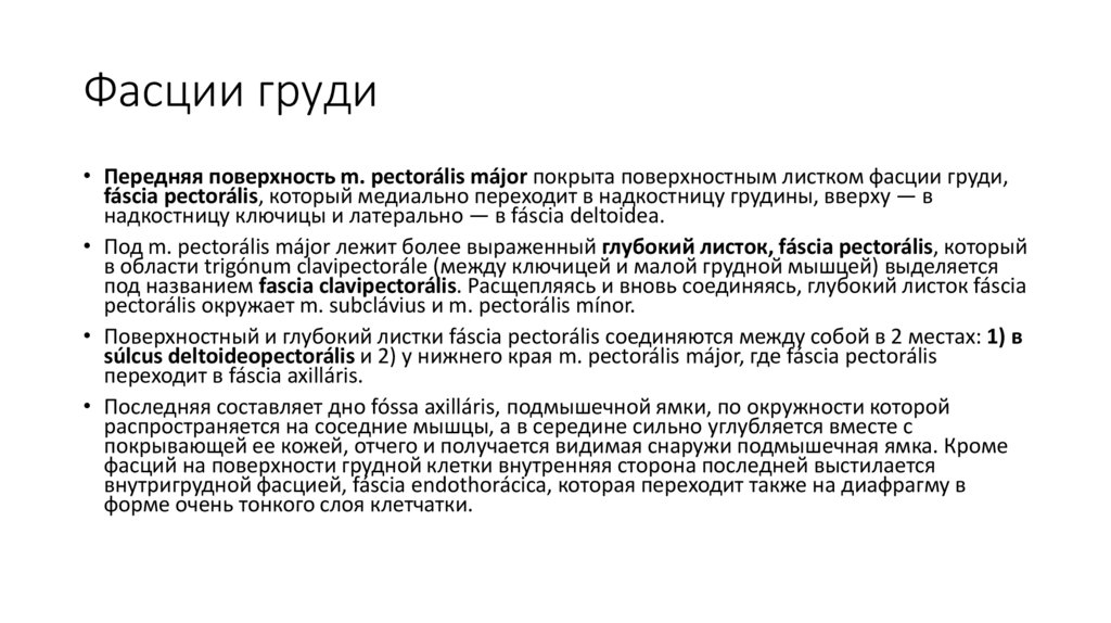 Фасции груди