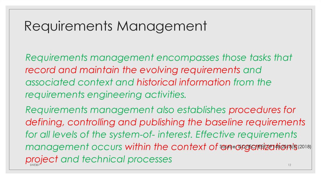 Requirements Management