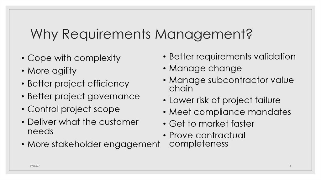 Why Requirements Management?
