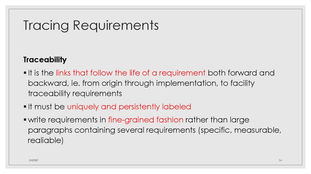 Tracing Requirements