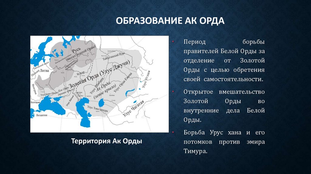 Образование Ак Орда