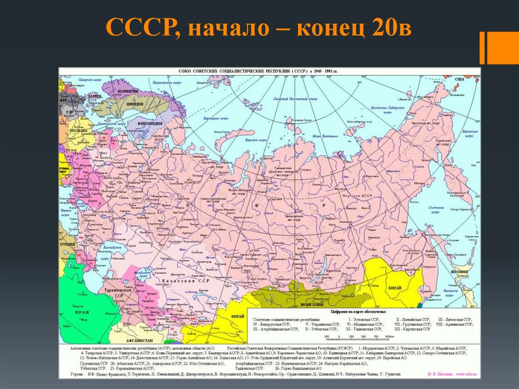 СССР, начало – конец 20в