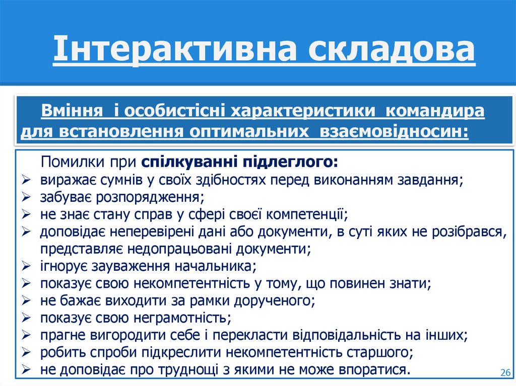 Інтерактивна складова