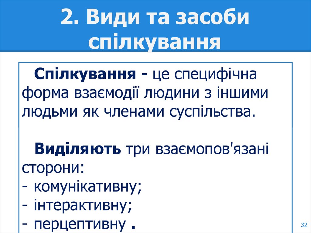 2. Види та засоби спілкування