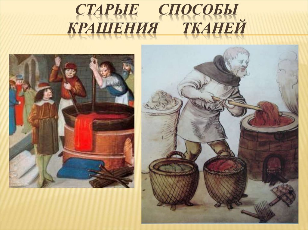 Старые способы Крашения тканей