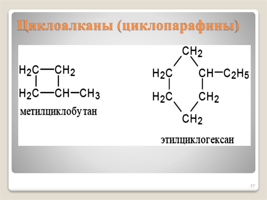 Циклоалканы (циклопарафины)