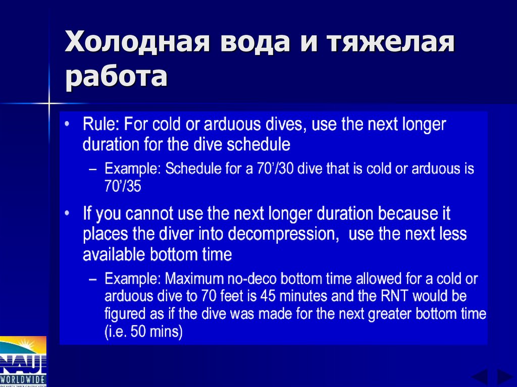 Холодная вода и тяжелая работа