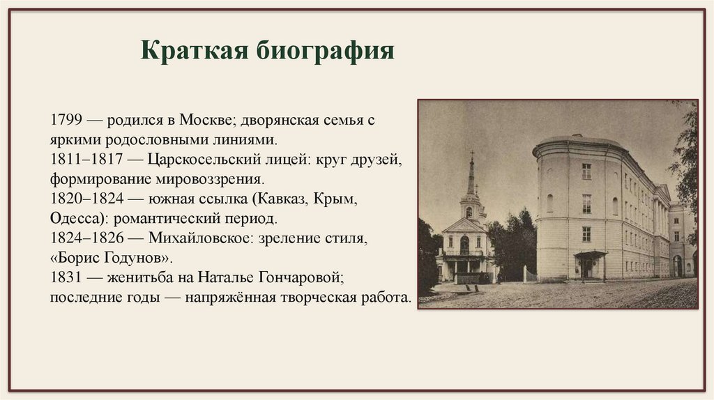 Краткая биография