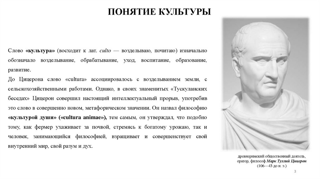 ПОНЯТИЕ КУЛЬТУРЫ