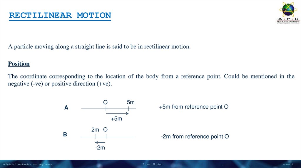 RECTILINEAR MOTION