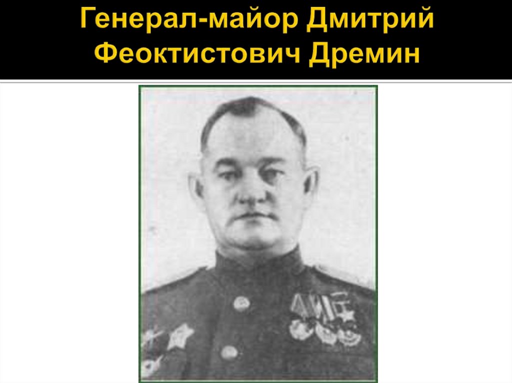 Генерал-майор Дмитрий Феоктистович Дремин