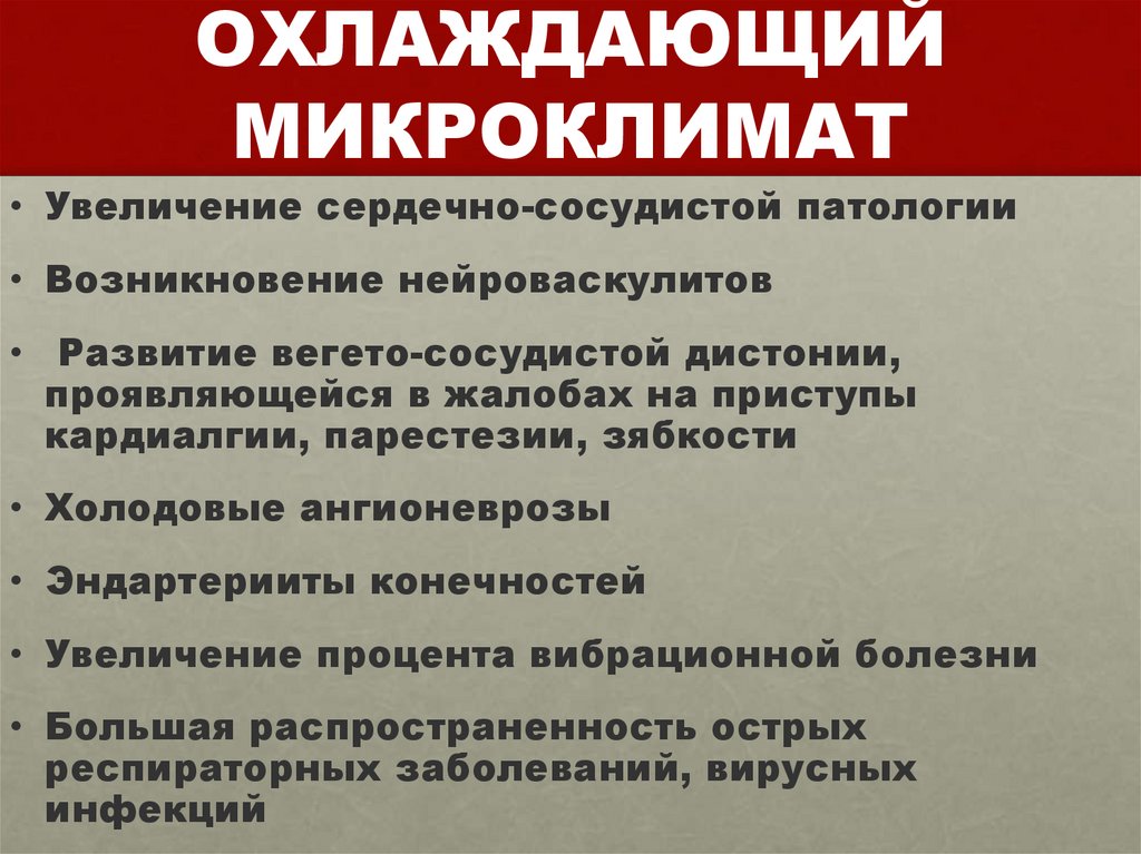 ОХЛАЖДАЮЩИЙ МИКРОКЛИМАТ