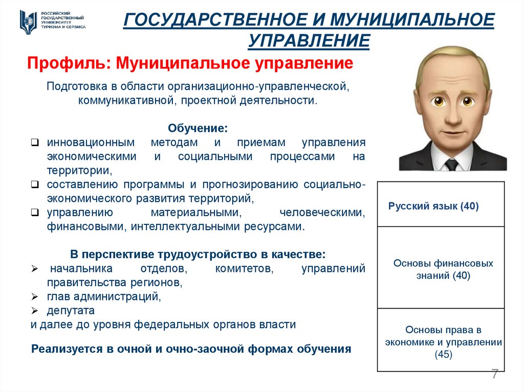 ГОСУДАРСТВЕННОЕ И МУНИЦИПАЛЬНОЕ УПРАВЛЕНИЕ