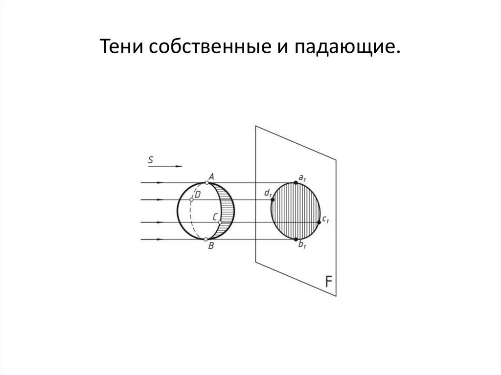 Тени собственные и падающие.