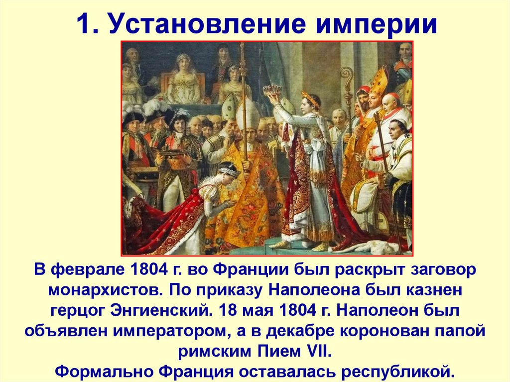 1. Установление империи