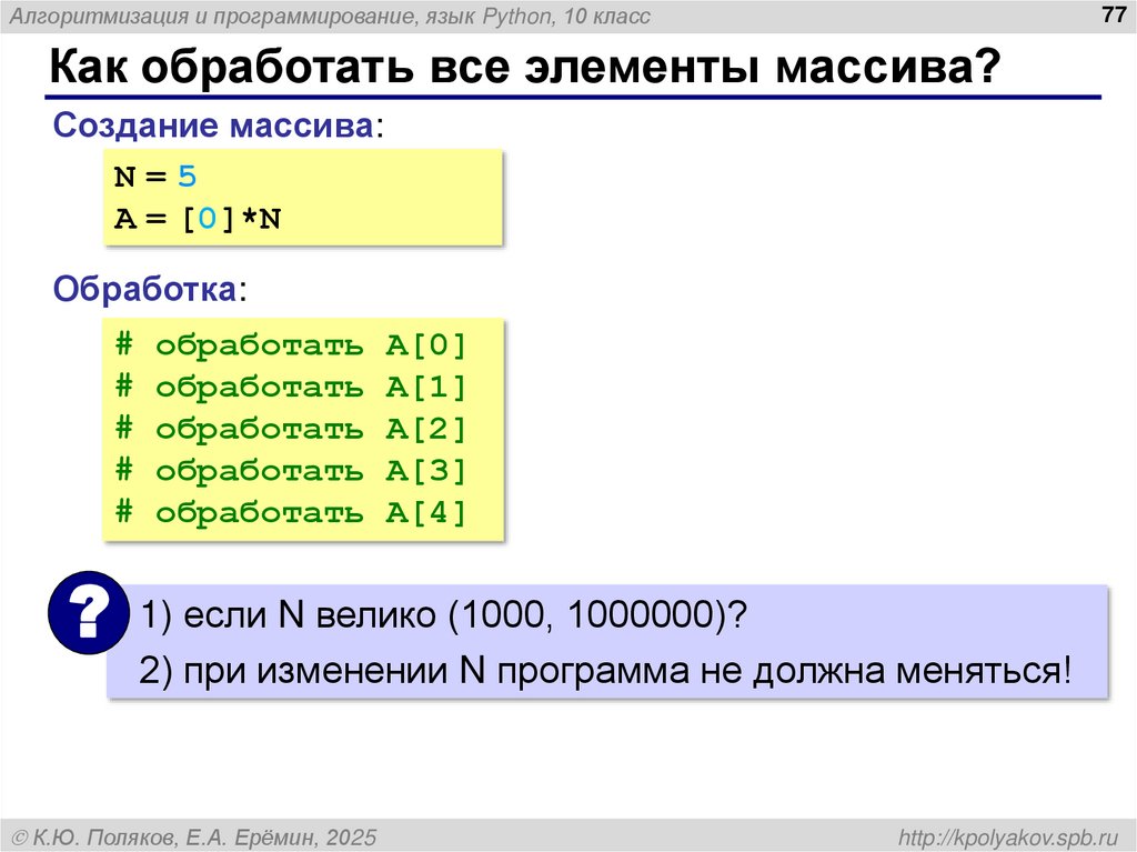 Генераторы списков