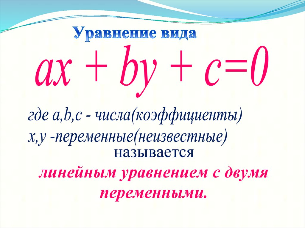 Уравнение вида