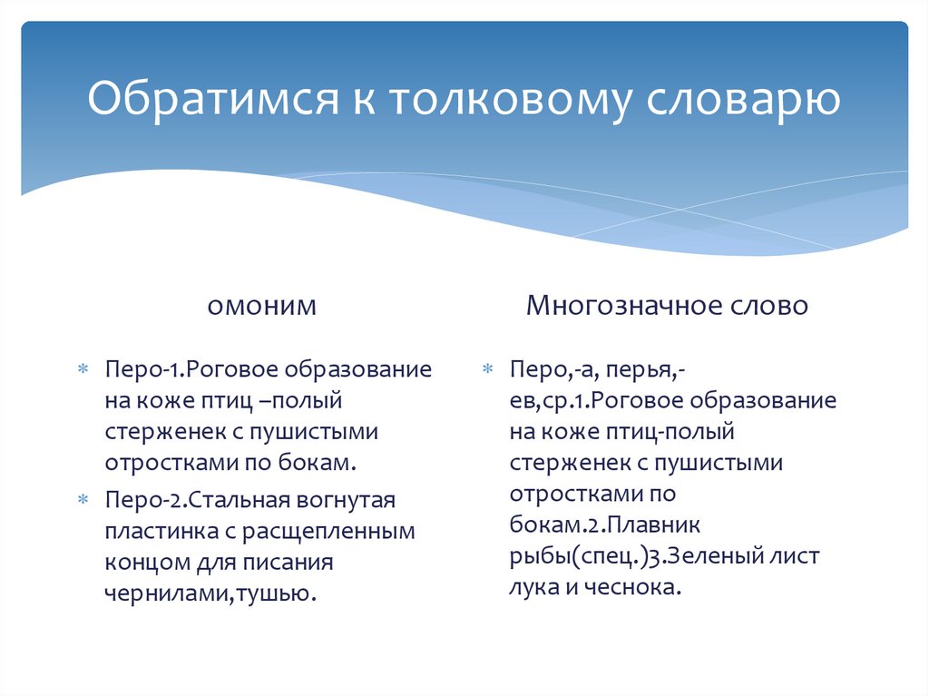 Обратимся к толковому словарю