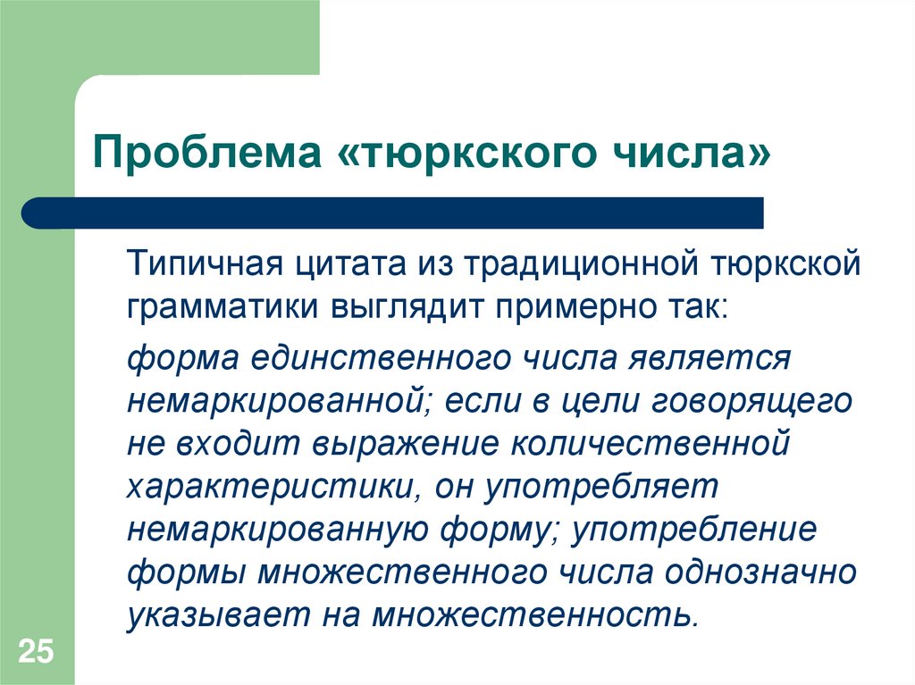 Проблема «тюркского числа»