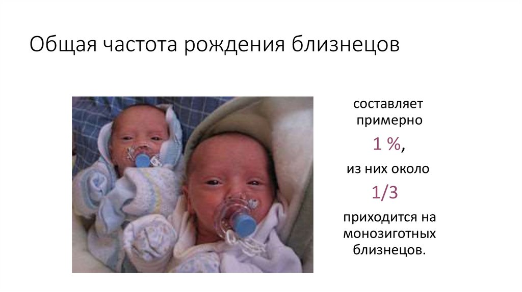 Общая частота рождения близнецов