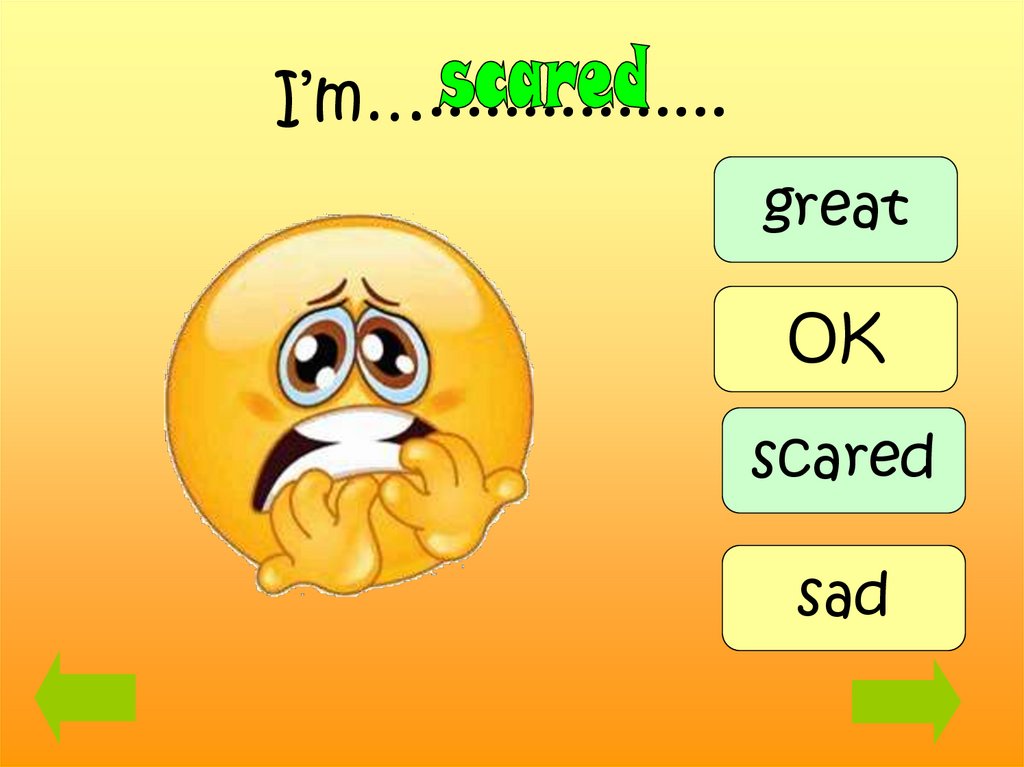 I’m…................