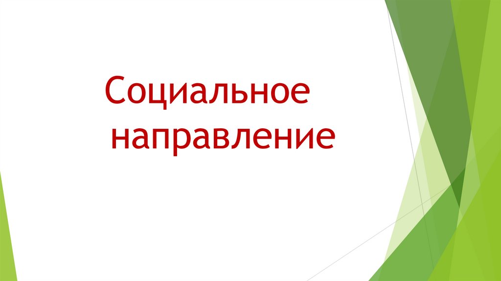 Социальное направление