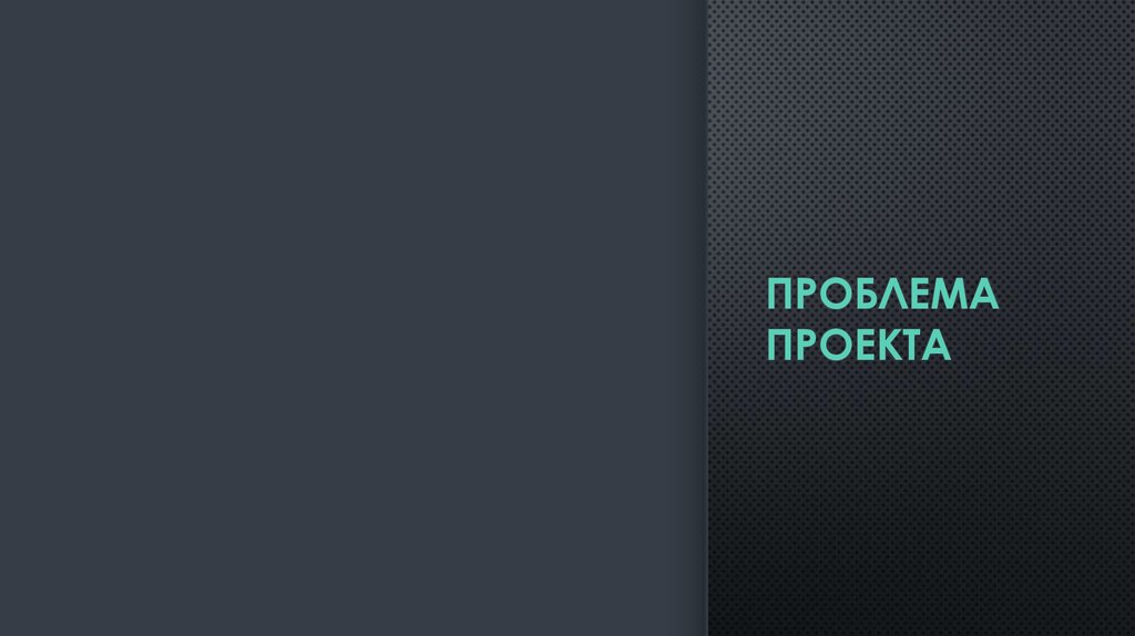 Проблема проекта
