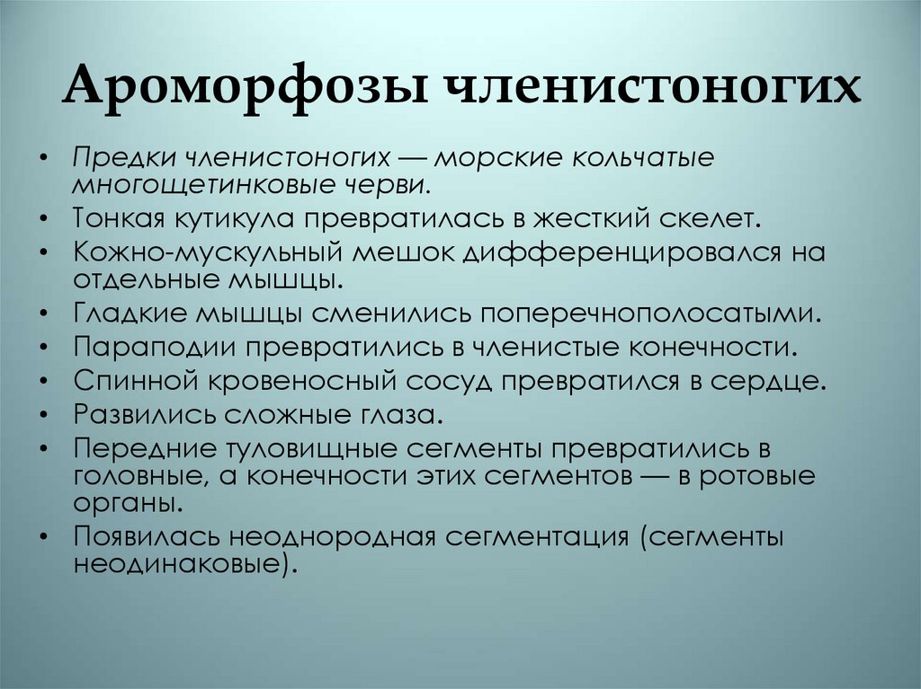 Ароморфозы членистоногих