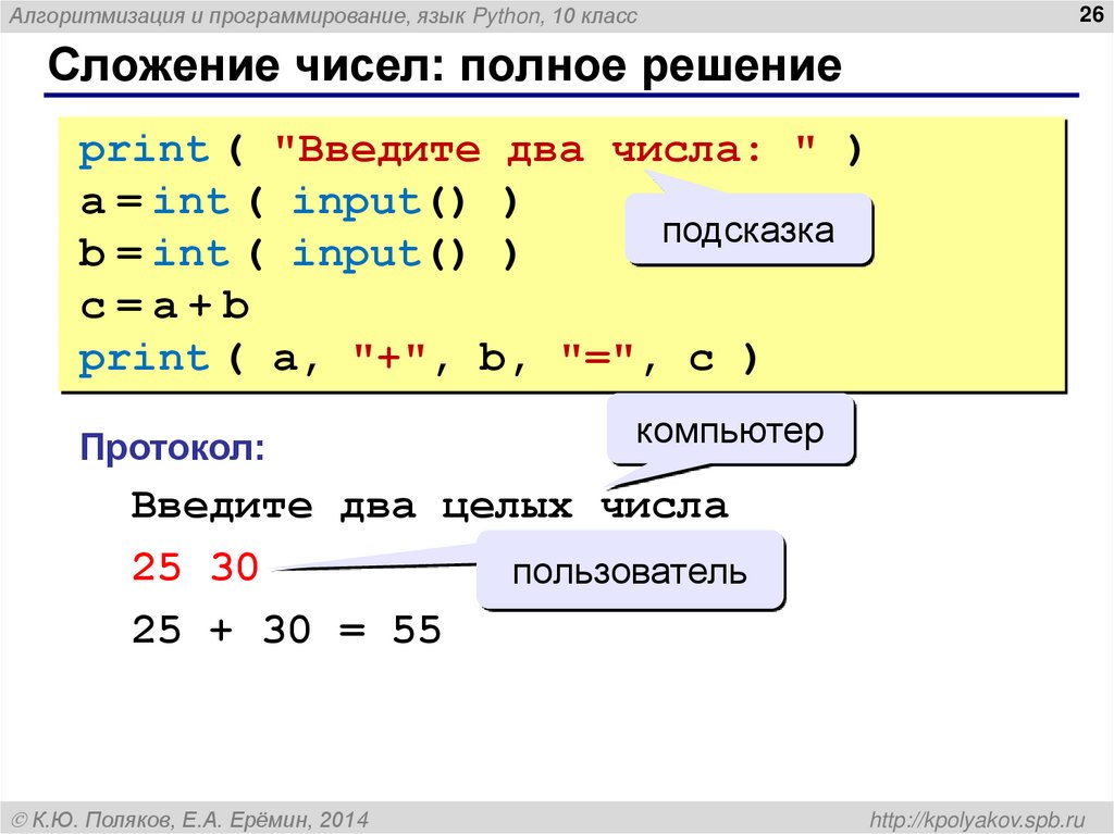 Сложение чисел: полное решение